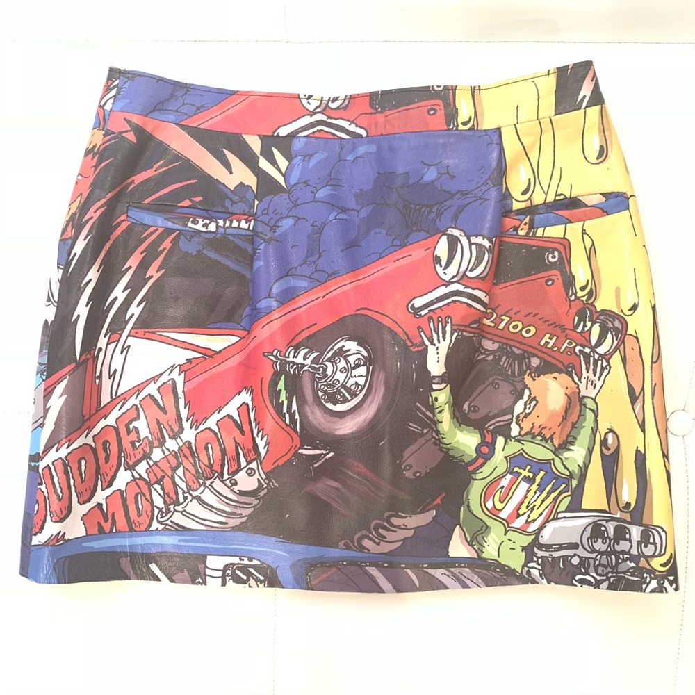 J. W. ANDERSON Leather Mini Skirt Sz 6 - Picture 1 of 4